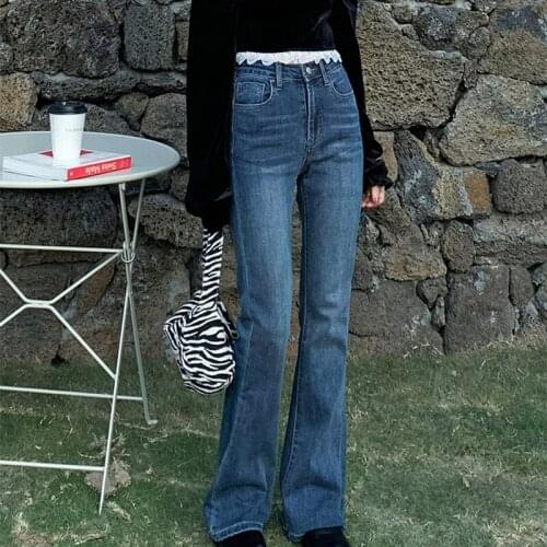 2021 Fashion Woman Harajuku Jeans High Waist Clothes Wide Leg Denim Clothing Blue Streetwear Vintage Quality Straight Pants