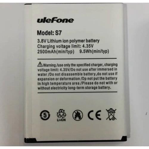 2500mAh Battery For Ulefone S7 (5.0inch MTK6580) Batteries + track code