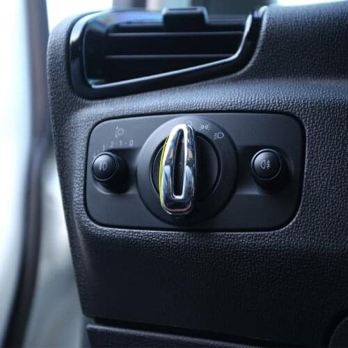 Car Headlight Switch Knob Cover Decorative Sticker For Ford Fiesta Ecosport 2009 - 2012 2013 2014 2015 2016 2017