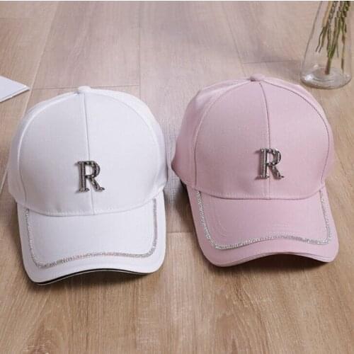 Top brand quality womens holiday baseball caps New summer letter rhinestone snapbacks hat Adult men Sun cap Trucker gorros