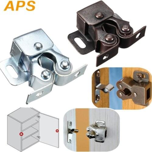 Safely Security Cabinet Door Drawer Magnetic Catch Door Stopper with Screw Chrom Copper Hot Sale Door Lock