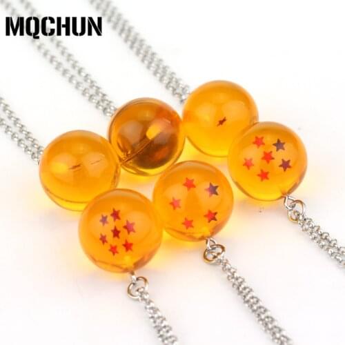 Fashion Jewelry Necklace Plastic Pendant Anime Dragon Orange Pvc 1-7 Stars Necklace Llavero Chaveiro-30