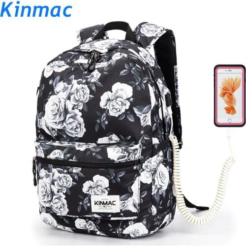 Brand Kinma Backpack Laptop Bag15",15.6 Inch,Grey Rose Shoulder Compute Bag For Macbook15.4,Business,School,DropShip F157