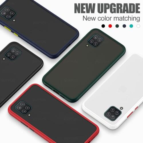 For Samsung Galaxy A12 Case Simple Frame Matte Armor TPU Case For Samsung A12 Cover for Galaxy a12 a 12 a125f samsunga12 6.5