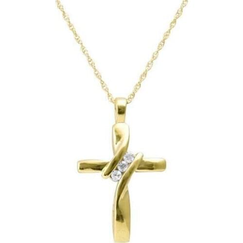 Hot Explosion Cross Necklace with ZirconGold plated plate Medallion Clavicle Necklace Womens Top Gift with Couple Essential