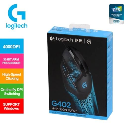 Logitech Hyperion Fury G402 Gaming Mouse with 4000DPI High Speed Fusion Engine 32-BIT ARM Processor Gaming Mouse