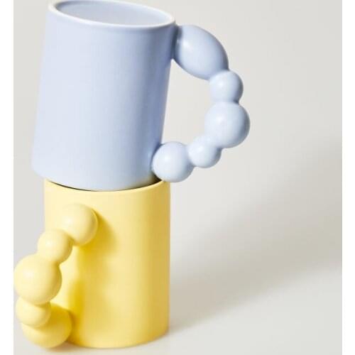 Nordic Coffee Mug Girls Lovers Drinking Water Tanghulu Ceramic Art Mug Tea Cup 280ml