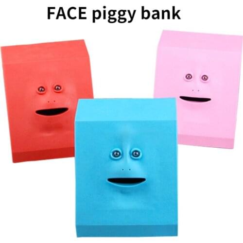 Face Money Eating Box Cute Facebank Piggy Bank Coins Box Money Coin Saving Bank For Children Toys Gift Home Decoration
