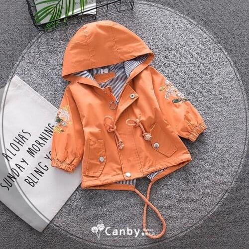 Bibicola Baby boys Jacket Autumn Spring fashion cotton hooded Trench Coat flower stylechildren Outerwear Coat For Girls outfits