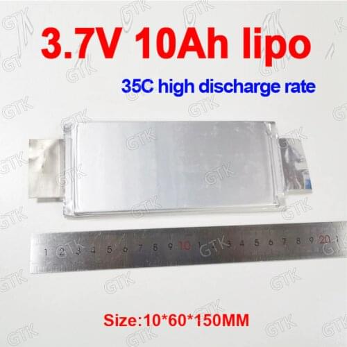 Lithium battery 3.7v 1000mah bateria 3.7v 10Ah 25c high rate lipo polymer battery for Aircraft model battery aerial batteries