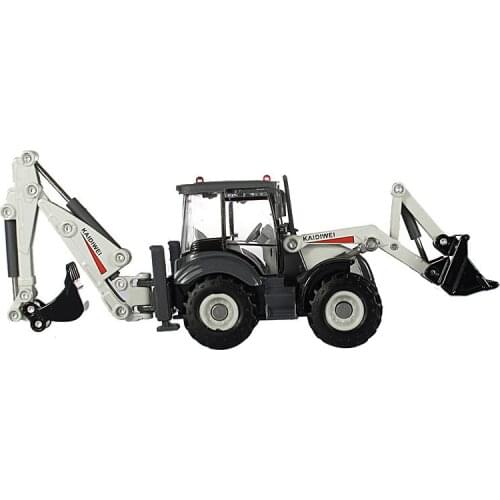 Diecast 1/50 Scale Two-way Forklift Excavator Alloy Engineering Vehicle Model Metal Childrens Toy Forklift Car Fan Gift For Boy