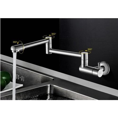 Copper wall mounted Folding Single Cold unique design kitchen sink faucet or basin faucet sink tap