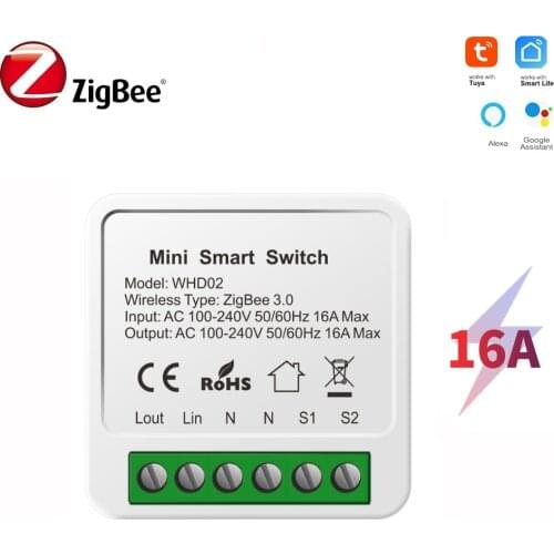 Zigbee Smart Switch Modules 16A Home Automation DIY Breaker Remote Control For Tuya Smart Life APP Support Alexa Google Home