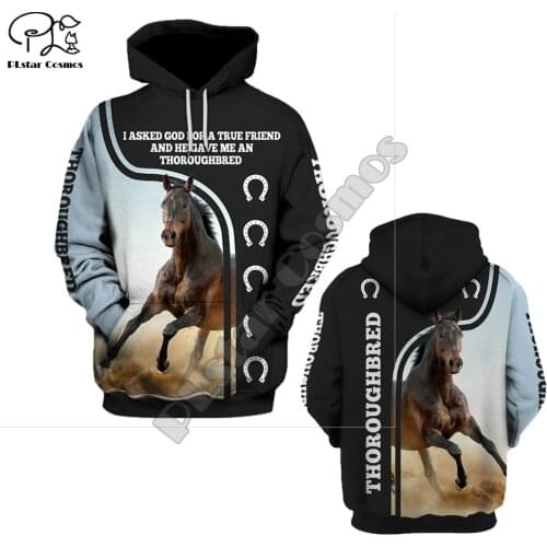 Mens horse 3d print hoodies autumn long sleeve Sweatshirts jacket women unisex pullover tracksuit with hood hoody autumn outwear