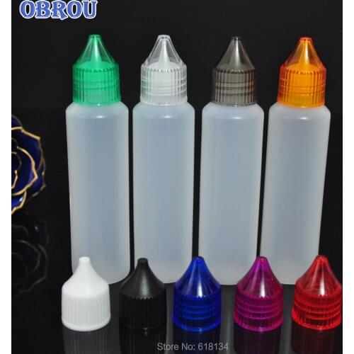 5pcs/Lot 50ml 30ml 20ml refillable E Liquid Plastic Bottle With Wide mouth Empty Pen Style Dropper Bottle For E Liquid juic