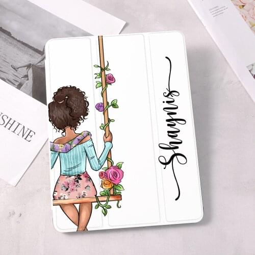 Custom Name For ipad Beautiful Girl For 10.9 inch Air 4 2020 5th 6th 10.2 inch 8th Generation 12.9 inch Pro 2018 Mini 4 5 Cover