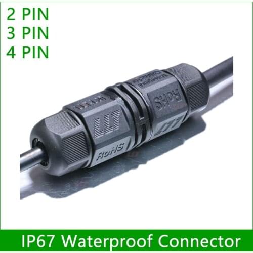 Straight connector 1 type LLT 2/3/4 Pin 20A IP67 Waterproof Screw Locking Electrical Wire Adapter Cable Industrial plug 10 units