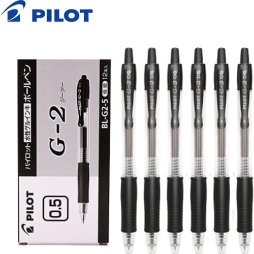 12Pcs/Box PILOT Gel Pen BL-G2 Replaceable Refill 0.5mm Tip Comfort Grip Roller Ball Pens Pens For School Stationery
