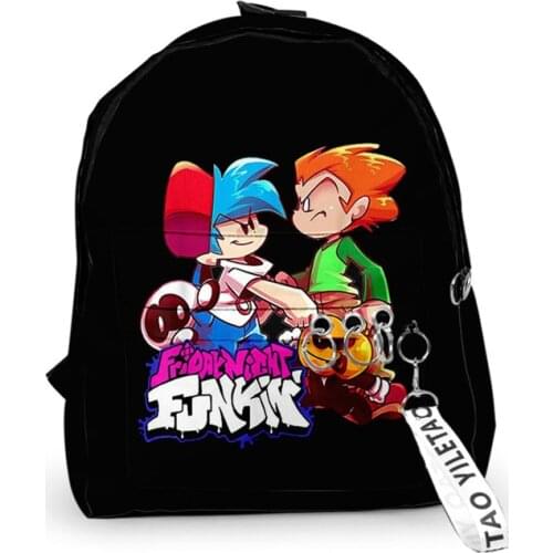 Mochila Friday Night Funkin Schoolbag Kids Zipper Bookbag Boys Girls School Backpack Children 3D Printed Anime Backpacks