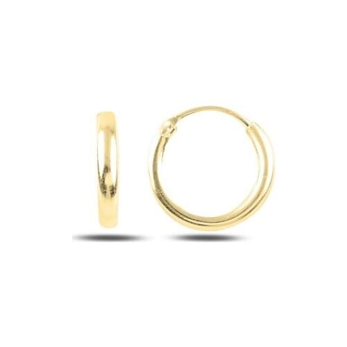 Silver 925 Sterling 12mm Simple Ring Earrings