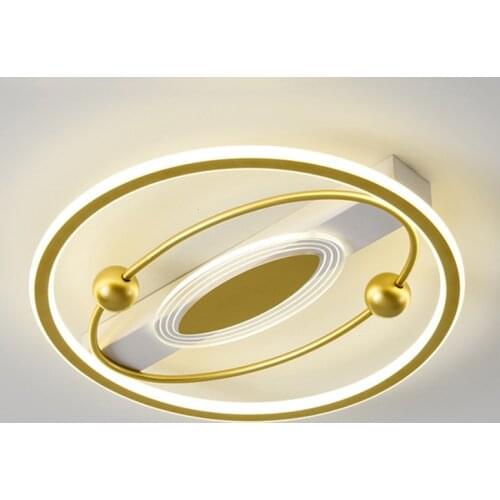 Nordic minimalist led ceiling lamp fashion luxury bedroom study living room hotel creative personality golden style net red