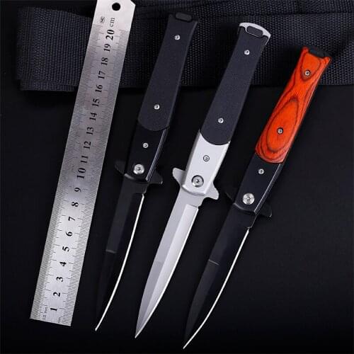 Folding Knife Camping Hiking Outdoor Self Defense Hunting Survival Knife Quick Open Portable Tactical Outdoor Hunting jackknife