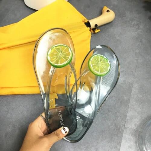 Female slates pvc Woman Flip Flops Non Slip Transparent Crystal Bathroom Female Slippers Casual Women Jelly Slippers Women Shoes