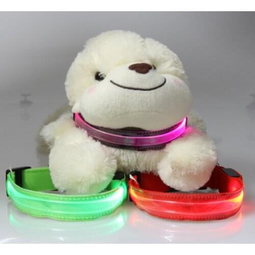 USB Rechargeable Pet Dog LED Glowing Collar Pet Luminous Flashing Necklace Outdoor Walking Dog Night Safety Supplies