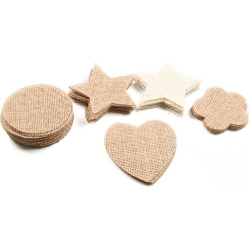 10 Pieces Natural Jute Burlap Hessian Pieces for Vintage Rustic Wedding Decoration Party DIY Crafts Supplies Jute Party Favors