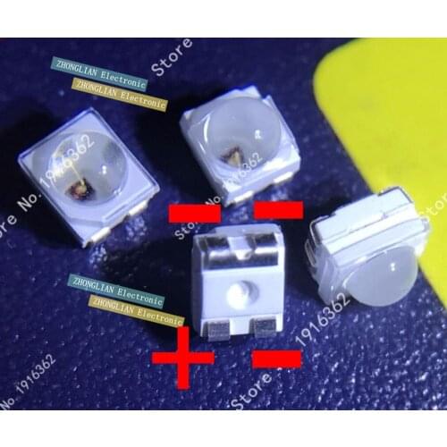 2000pcs With strong penetrating power of.3528 2835 spherical ball head protruding head patch 4 pin LED lamp red yellow light