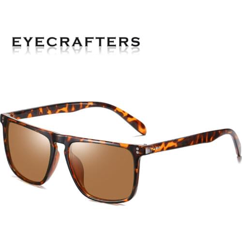 2020 EYECRAFTERS Mens Womens Brand Designer Square Sunglasses Polarized Lens Vintage Eyewear Driving Sun Glasses High Quality