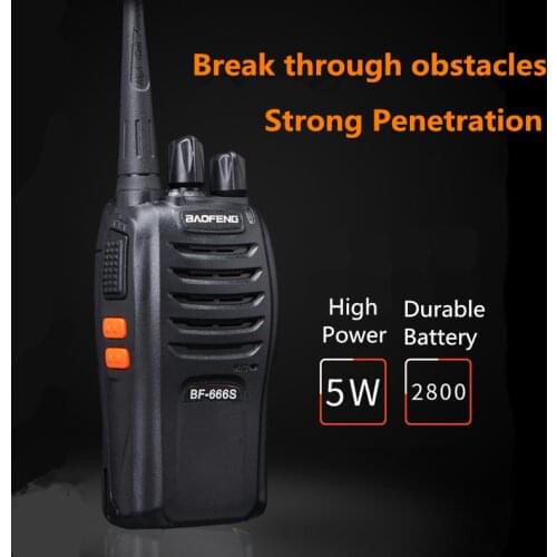 5W For Baofeng 666S Radio Antena Walk Talkie Mobile Radio Station Antenas Walk-Talkie Outdoor Speaker