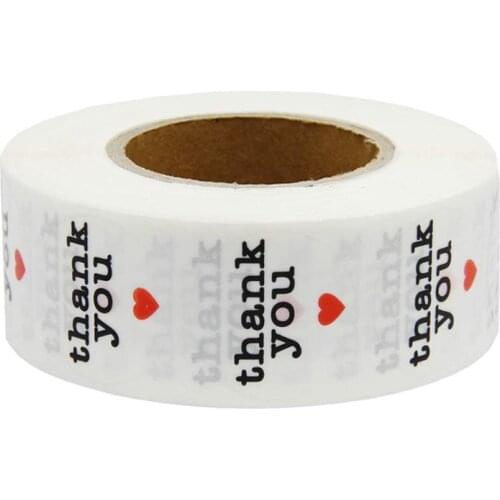50-500pcs thank you for your order sticker Heart Thanks for Shopping Small Shop Local Handmade sticker white labels sticker