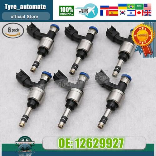 6PCS 12629927 Fuel Injectors For 2010-2011 GMC Terrain Chevrolet Equinox 3.0L