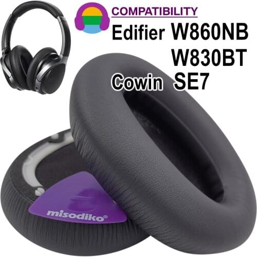 Misodiko Replacement Cushions Ear Pads with Plastic Attachment - for COWIN SE7, Edifier W830BT W860NB, Headphones Repair Earpads