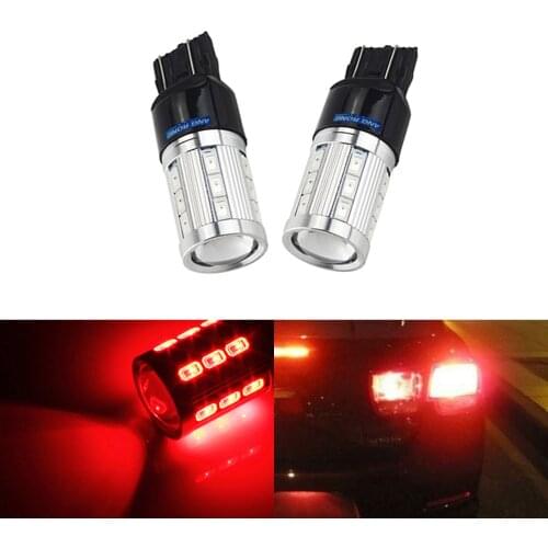 ANGRONG 2x T20 W21W W21/5W Red LED Side Light Bulb For Vauxhall Corsa D Astra Insignia Adam