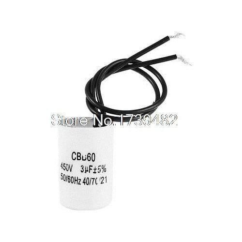 CBB60 450VAC 3uF 50/60Hz Polypropylene Film Cylinder Shape Motor Capacitor