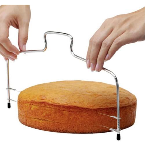 DIY Kitchen Cooking Tool Single/Double Line Cake Cut Slicer Adjustable Stainless Steel Bread Divider Decorating Pastry Knife