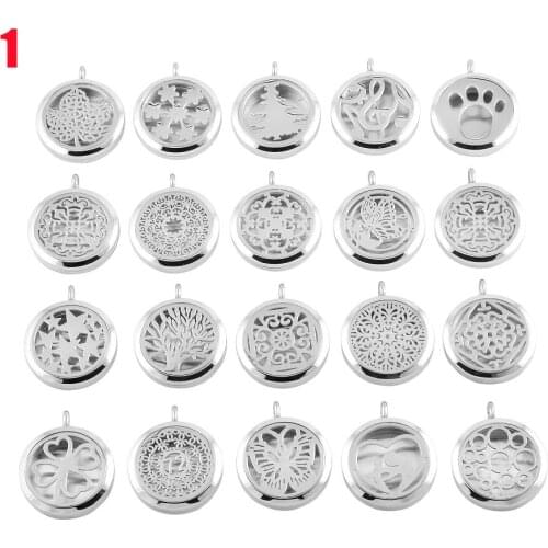 IJP0001 20 Different designs, With A variety of options Stainless Steel Aromatherapy / Essential oil Diffuser Necklace