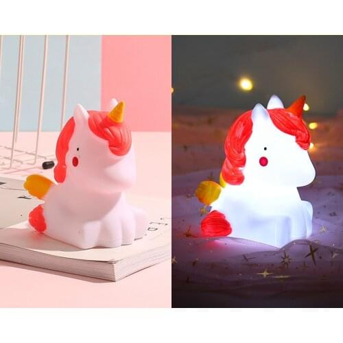 Ins explosive unicorn night light Pegasus unicorn children gift glowing toy bedroom night feeding LED light wholesale