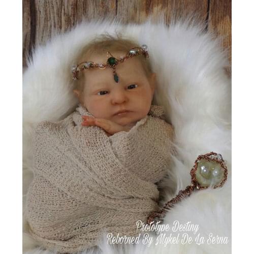NPK 20inch Reborn Doll Kit Elfling Destiny Fairy Sweet Baby Unfinished Doll Parts
