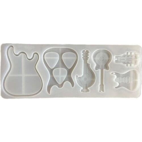 Guitar Picks Storage Box Epoxy Resin Mold Guitar Plectrums Silicone Mould DIY Crafts Jewelry Casting Tools AXYD