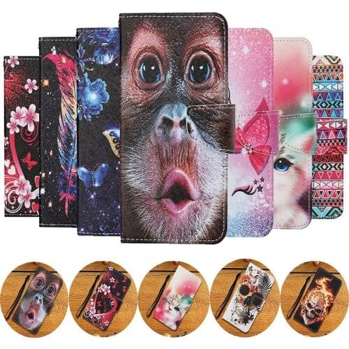 For Xiaomi Redmi 9 8 9A 9C 8A 7A Painted Book Flip Leather Phone Cover For Redmi 5 Plus 6 Pro Luxury Magnetic Wallet Case