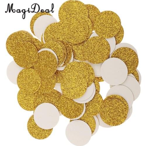 MagiDeal 100Pcs Glitter Paper Table Confetti Wedding Scatter Throwing DIY Craft for Baby Shower Christmas Birthay Party Decor