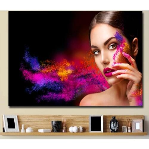 Fashion Modern Women Abstract Figure Canvas Art Painting Posters and Prints Minimalist for Living Room Bedroom Girls Decortion