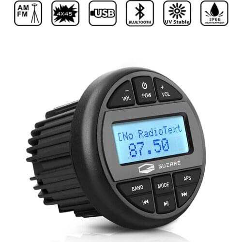 Marine Stereo Bluetooth Radio Audio Sound System Waterproof Boat Digital Media MP3 Car Player FM AM Receiver For ATV Bath Yacht