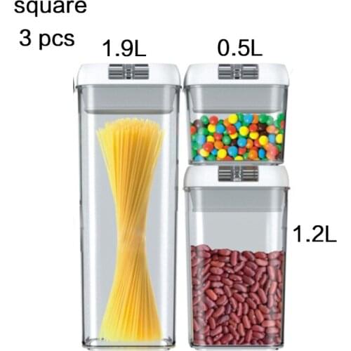 3PCS set Multigrain tea leaves coffee beans candy food jar clear storage containers kitchen containers food storage Storage Box