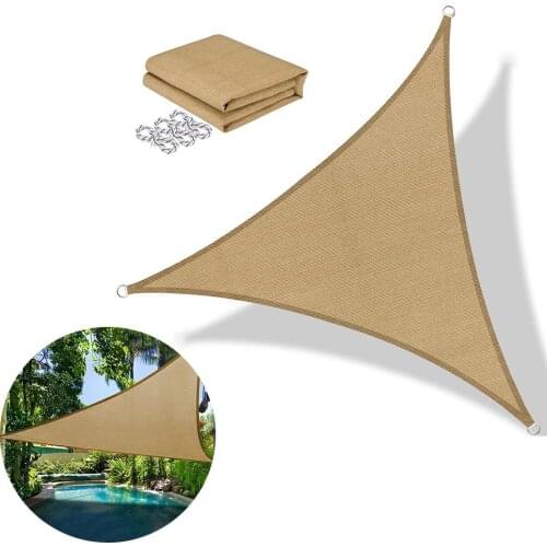 Outdoor Awnings Waterproof Sun Shelter Triangle Parasol Sky Garden Patio Swimming Pool Awning Outdoor Camping Picnic Tent