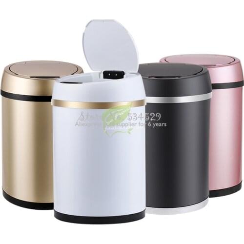 30%New Inductive Type Trash Can Smart Sensor Automatic Kitchen And Rubbish Bin Stainless Steel Waste Bin