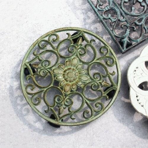 Wrought Iron Plant Stand Indoor Planter Caddy Round/Square Flower Pot Mover Trolley Plant Caddy Stand Wheels Rolling Outdoor